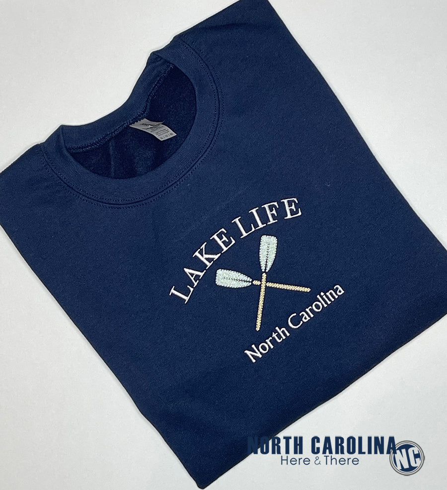 Lake Life - Crewneck Sweatshirt - Embroidery