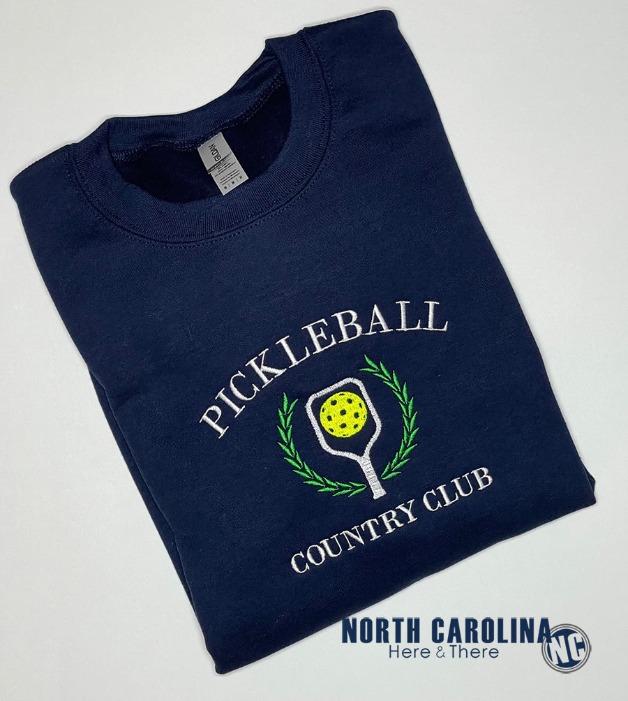 Pickleball Country Club - Crewneck Sweatshirt - Embroidery