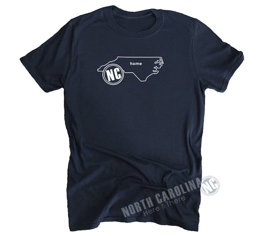 North Carolina State Outline - Home - T-Shirt - Adult